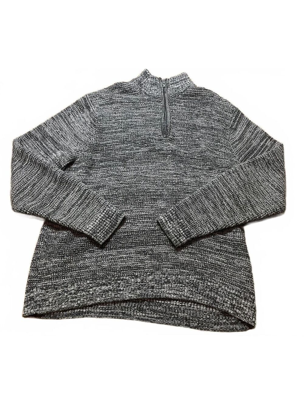 Northwest Territory Vintage Mens black/grey blend front zip Sweater XXL-087